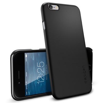 Spigen iPhone 6/6s Kılıf Spigen Thin Fit Ultra İnce - Smooth Black