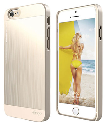 Elago - Aluminyum Alaşımlı Ultra Ince Iphone 6 Kılıf + Ekran Koruyucu - Gold