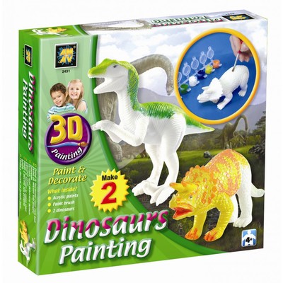 Amav DA243 3D İkili Dinozor Boyama Seti