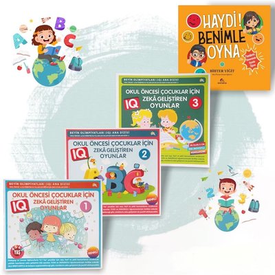 Çocuklar İçin Zeka Geliştiren Oyunlar - 4 Kitap Takım