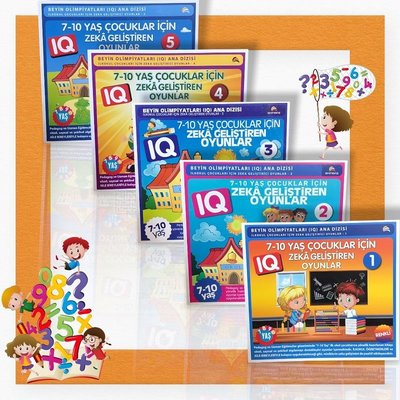 7 - 10 Yaş ve Üstü Çocuklar için Zeka Geliştiren Oyunlar - 5 Kitap Takım