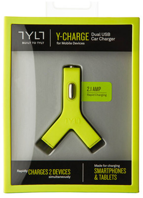 TYLT Y-Charge 2xUSB iPhone iPod iPad Araç Şarj Cihazı (Yeşil)