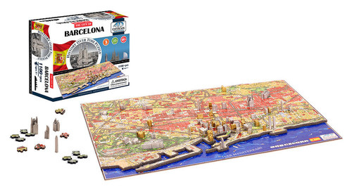 4D Cityscape Barcelona Skyline Time Puzzle