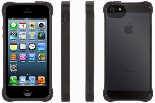 Griffin Survivor Clear iPhone5/5S Arkası Şeffaf Kılıf - Siyah