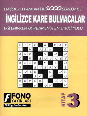 İngilizce Kare Bulmacalar - 3. Kitap