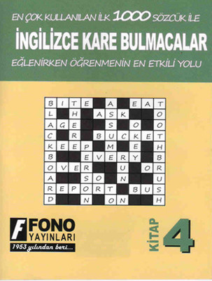 İngilizce Kare Bulmacalar - 4. Kitap
