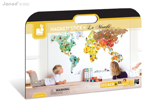 Janod Magneti'Stick - Magnetli Dekoratif Duvar Sticker - World J02850