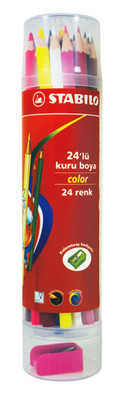 Stabilo Color 24'lü Plastik Tüp Kuru Boya Seti