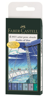 Faber-Castell Pitt Çizim Kalemi Firça Uç Gök Renkleri 5188167164