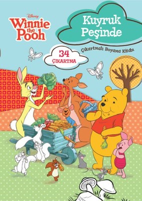 Winnie the Pooh Kuyruk Peşinde Çıkartmalı Boyama Kitabı