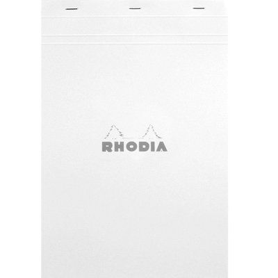 Rhodia Zımbalı Kareli 80 Yaprak 21 x 297 cm Bloknot Beyaz 18201