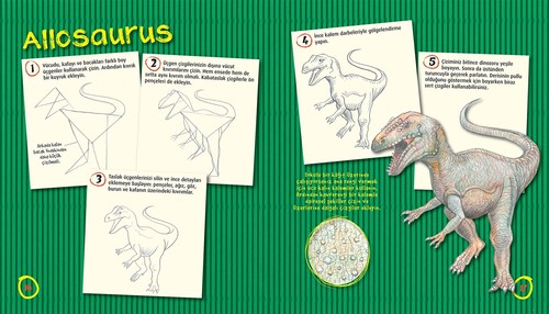 Çizim Teknikleri - Korkunç Dinozorlar