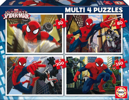 Educa 16331 Multi 4 Avengers Karton Çocuk Puzzle