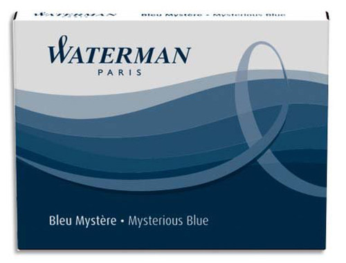 Waterman Kartus 8'li Siyah/Mavi S0110910