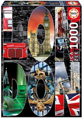 Educa Puzzle 1000 Parça London Collage 16786