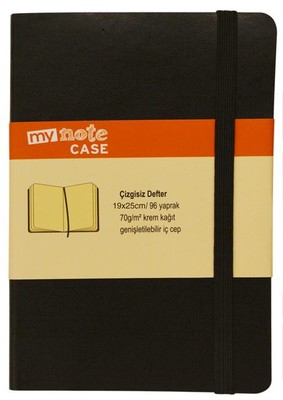 Mynote Case 1925 Defter 96 Yp Çizgisiz Siyah MYN108-B-D