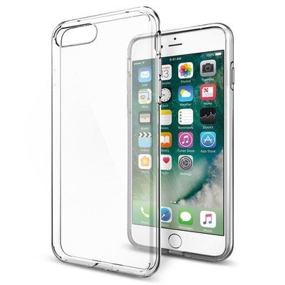 Spigen iPhone 7 Plus/8 Plus Kılıf Liquid Crystal 4 Tarafı Tam Koruma Crystal Clear - Şeffaf