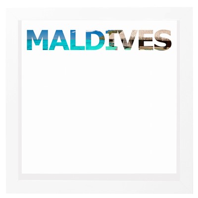 decARTHOME Maldivler Anı Çerçevesi Beyaz