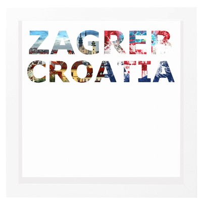 decARTHOME Zagreb Anı Çerçevesi Beyaz