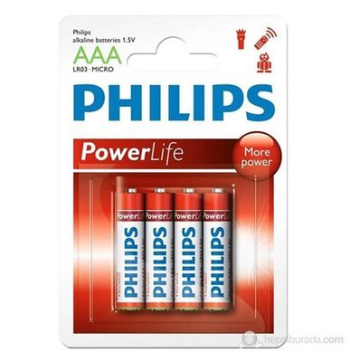 Philips AAA 4'lü Alkalin İnce Kalem Pil