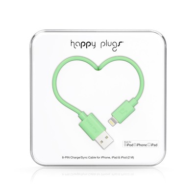 Happy Plugs Lightning to USB Charge/Sync Cable (2.0m) - Mint h.p.9914