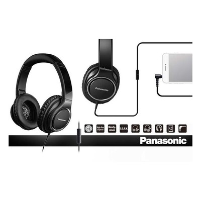 Panasonic RPHD6MEK Mikrofonlu Kulak Üstü Kulaklık Siyah