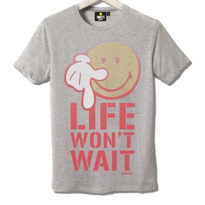 T-shirt Frocx Smiley Life Won'T Waıt Erkek - S