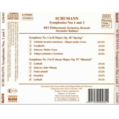 Various Artists Schumann Symphonies Nos1&3