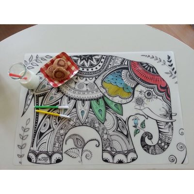 Akademi Çocuk Fil Mandala Funny Mat