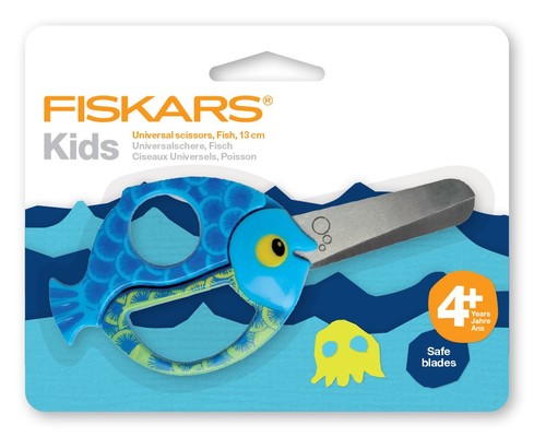 Fiskars- Kids Animals Fish 13cm Makas