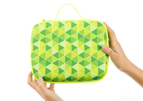 Zipit Colorz Lunch Box Green Triangles