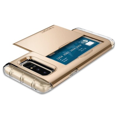 Spigen Galaxy Note 8 Kılıf Crystal Wallet Cüzdan - Champagne Gold