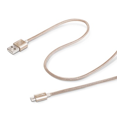 Celly Usb Cable Micro Textile Bk Usbmicrotexbk