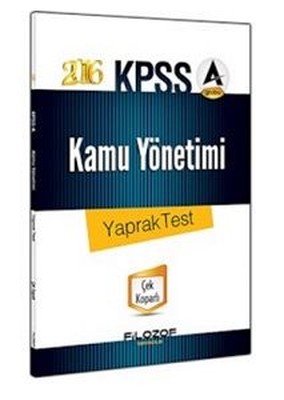 2016 KPSS A Grubu Kamu Yönetimi Yaprak Test