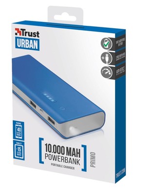 Trust Urban TRU22072 Primo PowerBank 10000 Portable Charger-Mavi