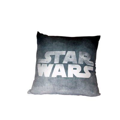 Star Wars Gri Renkli Klasik Baskılı Yastık