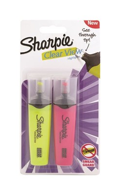 Sharpie ClearView 2'li Sarı Pembe Fosforlu Kalem