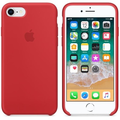 Apple iPhone 8 Ve 7 Uyumlu (PRODUCT) RED Silikon Kılıf MQGP2ZM