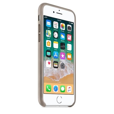 Apple iPhone 8 Ve 7 Uyumlu Vizon Grisi Deri Kılıf MQH62ZM