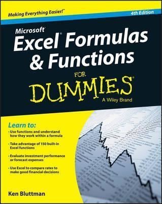 Excel Formulas and Functions For Dummies 4th Edition