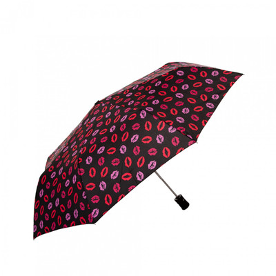 Biggbrella Dudak Desenli Siyah Şemsiye