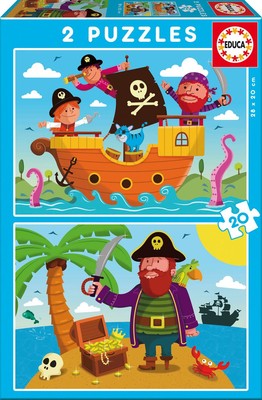 Educa 17149 Pirates 2x20 Parça Puzzle