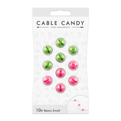 Cable Candy CC016 Small Beans 10 Pcs 5Xpınk 5Xgreen Unıversal Cable