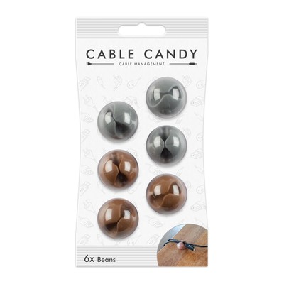 Cable Candy CC020 Beans 6Pcs 3Grey 3Brown Unıversal Cable