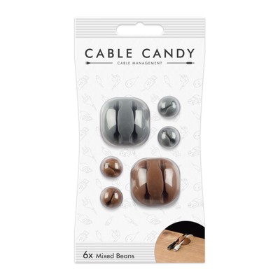 Cable Candy CC024 Mıxed Beans 6Pcs 3Grey 3Brown Unıversal Cable