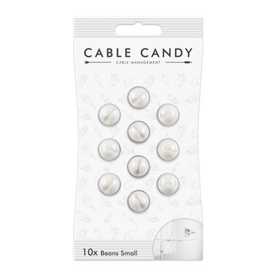 Cable Candy CC015 Small Beans 10 Pcs Unıversal Whıte Cable