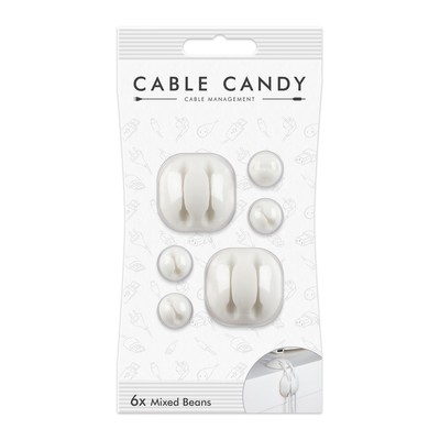 Cable Candy CC022 Mixes Beans 6 Parça Karma Boy Yuvarlak Beyaz Kablo Ayırıcı