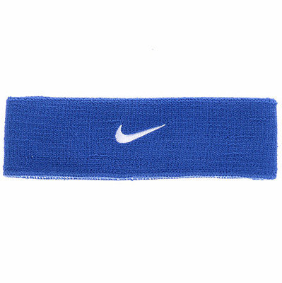 Nike Saç Bandı Dri-Fit Mavi Beyaz