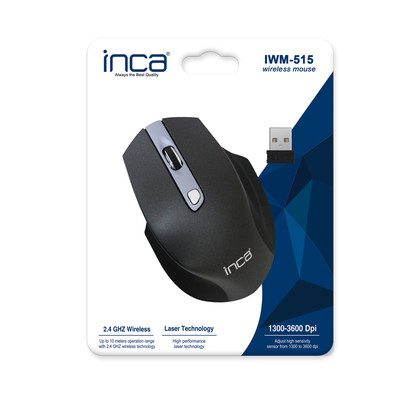 Inca 1300 3600 High DPI Low Power Laser Wireless Mouse