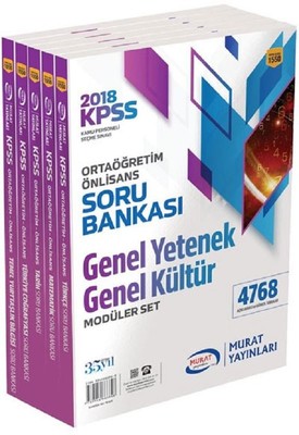 2018 KPSS Ortaöğretim Önlisans Genel Yetenek Genel Kültür Modüler Soru Bankası